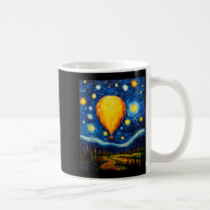 Surrealism Starry Night Hot Air Balloon Coffee Mug