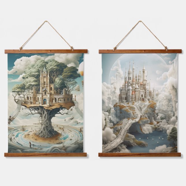 Surrealist Art - Dreamscapes Hanging Tapestry (Double)