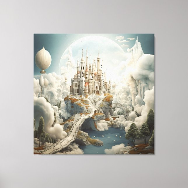 Surrealist Art - the mundane to an illusion Canvas Print (Front)