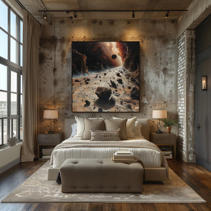 Surrealist Landscape of Outer Space Poster