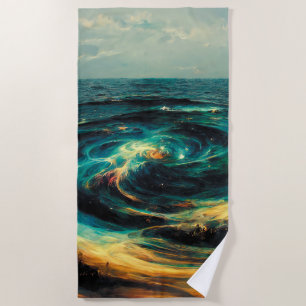 Surrealistic Art A Galaxy Of Ocean Beach Towel