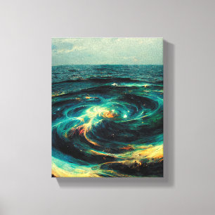 Surrealistic Art A Galaxy Of Ocean Canvas Print