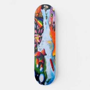 Surrealistic Fantasy Mushroom Wonderland Skateboard