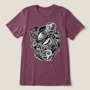 Surrealistic Modern Abstract Brain Bending Face Tri-Blend Shirt