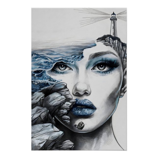 Surrealistic poster "sea of dreams" (Front)
