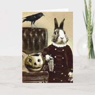 Surrealistic Vintage Art Halloween Greeting card