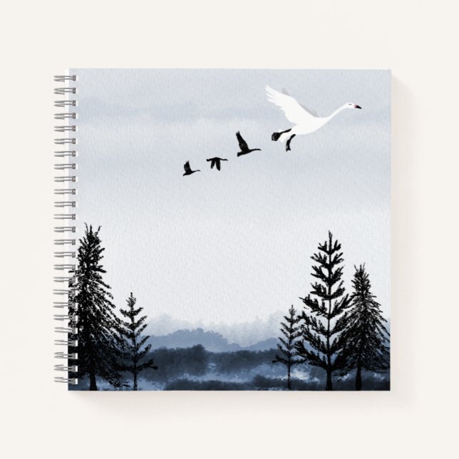 Surrealistic winter landscape  notebook (Front)