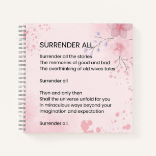  Surrender All - Motivational Empowerment Poem  Notebook