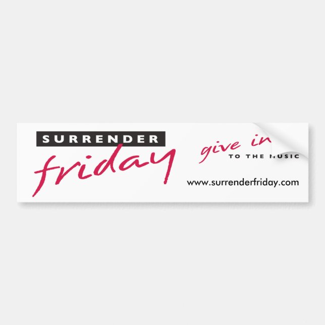 Surrender Friday Bumpersticker Bumper Sticker (Front)