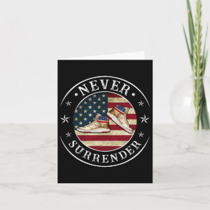Surrender Gold Sneakers Flag Trump 2024 Card