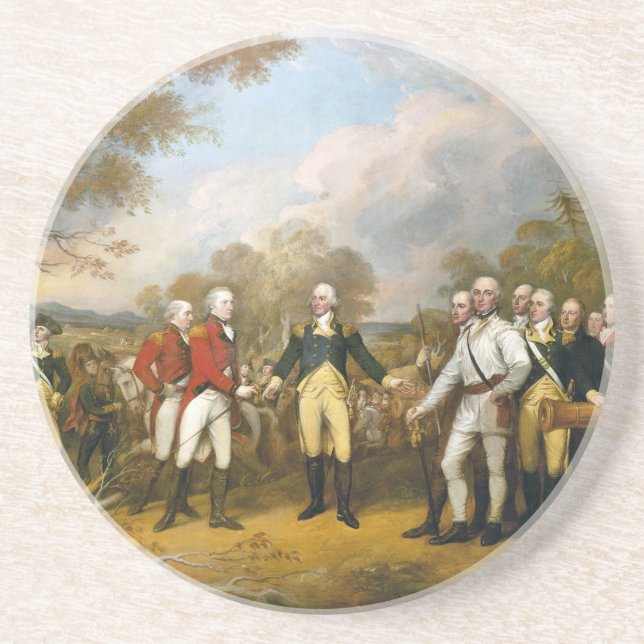 Surrender of General Burgoyne by John Trumbull Coaster (Front)
