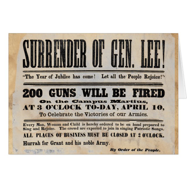 Surrender of General Lee (Front Horizontal)