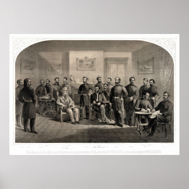 Surrender of General Lee at the Appomattox Poster (Front)
