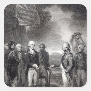 Surrender of Lord Cornwallis at Yorktown, 1781 Square Sticker