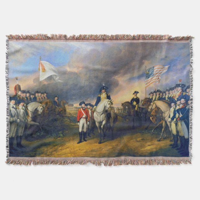 Surrender of Lord Cornwallis Throw Blanket (Front)