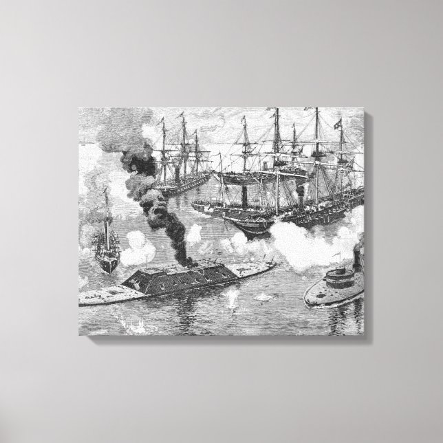 Surrender of the 'Tennessee', Battle of Mobile Canvas Print (Front)