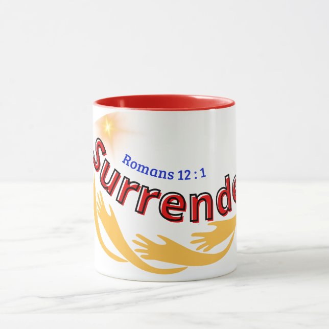 Surrender (Romans 12:1) Mug & Cup  (Center)