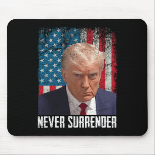 Surrender Trump Mug Shot 2024 President American F Mouse Mat