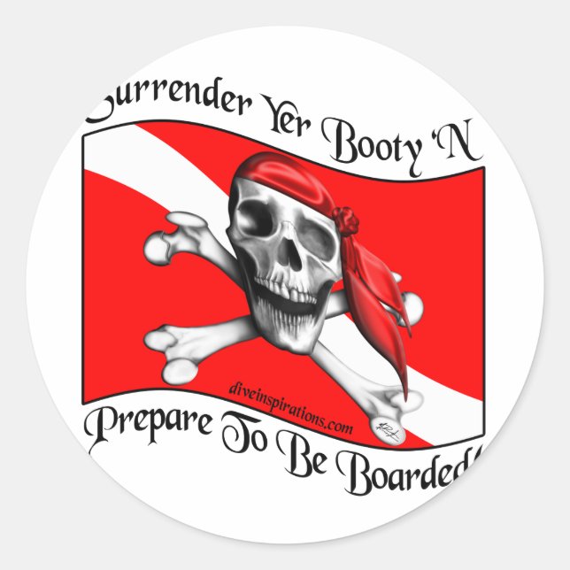 Surrender Yer Booty Sticker (Front)