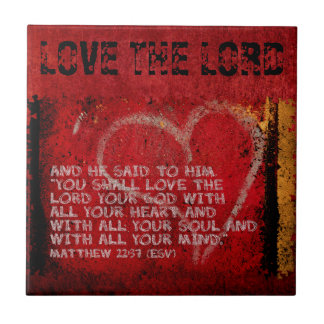 Surrendering All Matthew 22:37 Scripture Photo Art Tile