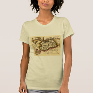 Surrey County England Old Antiquarian Atlas Map T-Shirt