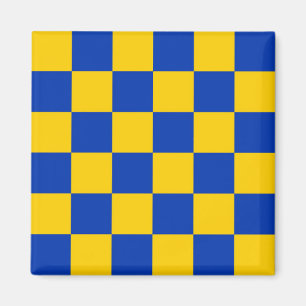 Surrey flag (blue and yellow checkered pattern) magnet