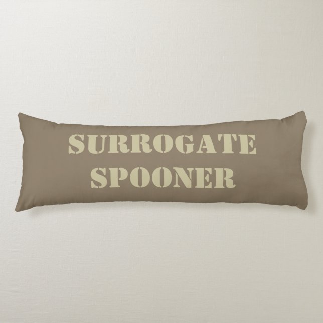 Surrogate Spooner custom name & colour body pillow (Front)