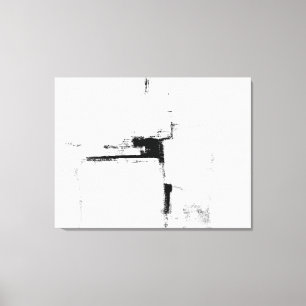 'Surround' Black and White Abstract Art Canvas Print