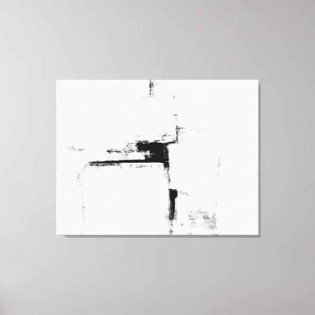 'Surround' Black and White Abstract Art Canvas Print (Front)