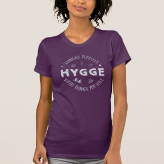 Surround Yourself w. Hygge (Light Blue text) T-Shirt