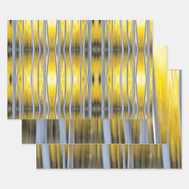 Surrounded by Aspen trees Wrapping Paper Sheet (Set)