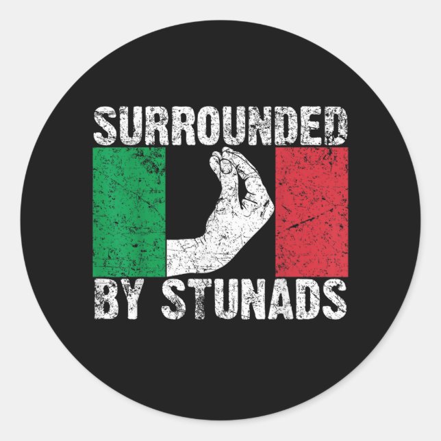 Surrounded by Stunads Classic Round Sticker (Front)