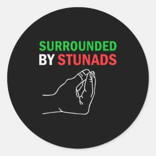 Surrounded By Stunads Funny Italian Sayings Classic Round Sticker