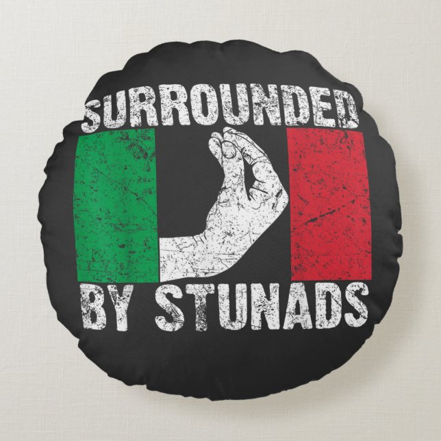 Surrounded by Stunads Round Cushion (Front)