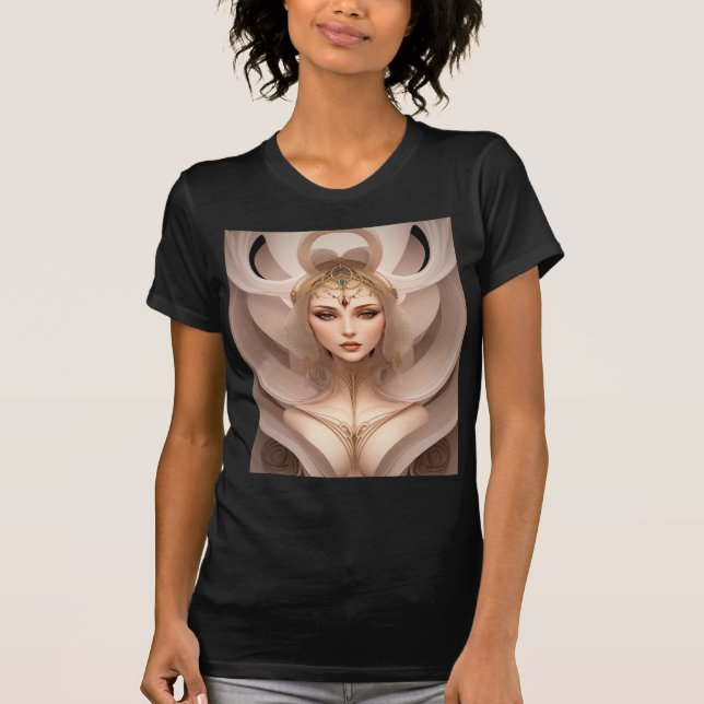 Surrounded Cyborg Goddess T-Shirt (Front)