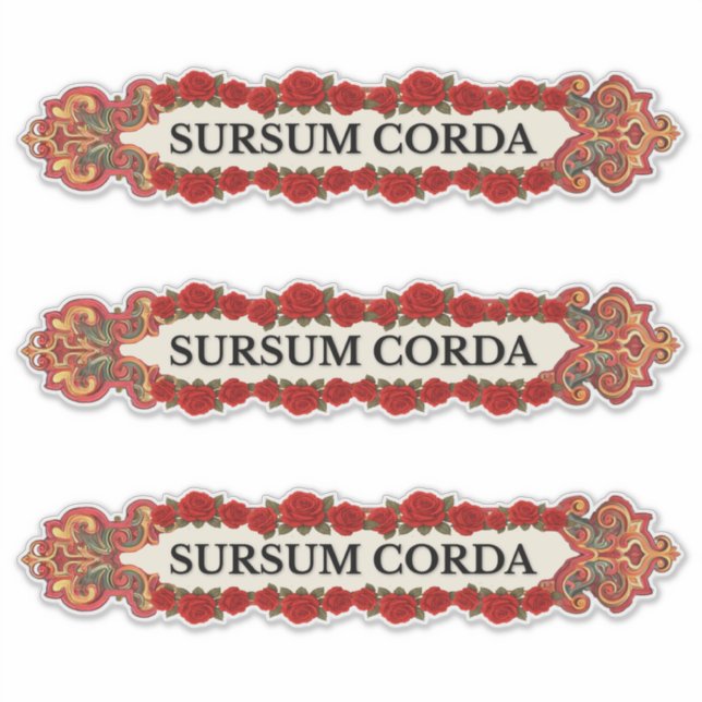 Sursum Corda Vintage Rose Catholic  (Front)
