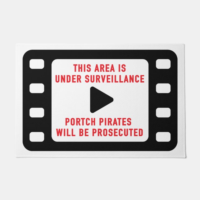 Surveillance Warning Door Mat (Front)