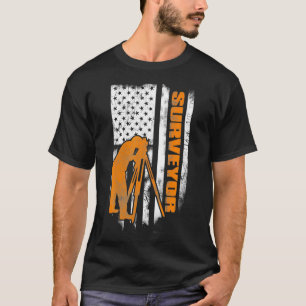 Surveying Flag America 4th July Surveyor T-Shirt