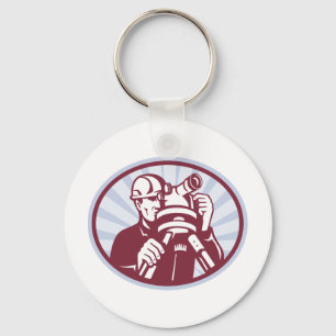 Surveyor Engineer Theodolite Total Station Key Ring