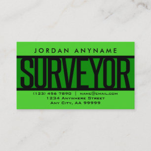 Surveyor Green Business Card
