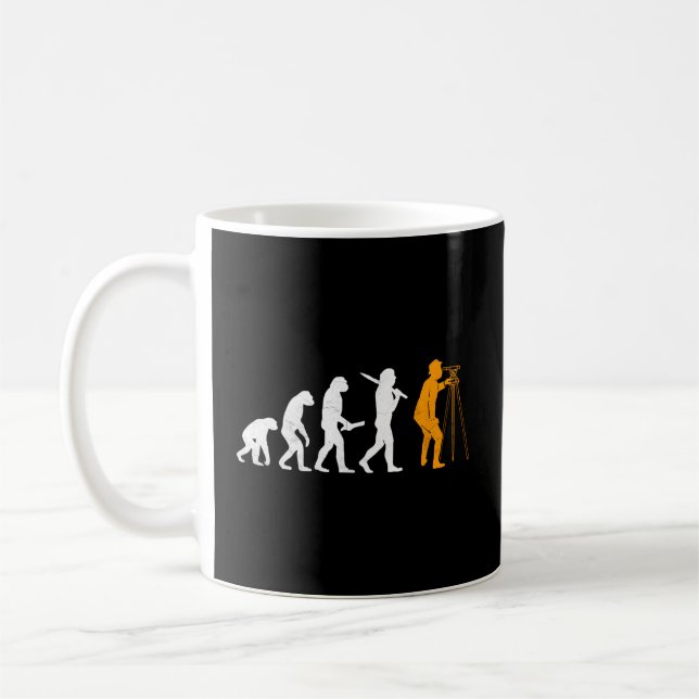 Surveyor Land Surveying Evolution Of A Surveyor Coffee Mug (Left)