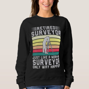 Surveyor Retired Surveying Retro Vintage Retiement Sweatshirt