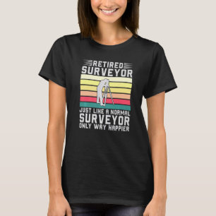 Surveyor Retired Surveying Retro Vintage Retiement T-Shirt