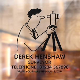Surveyor & Surveying Window Cling