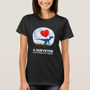Surveyor T Rex Dinosaur Humour T-Shirt