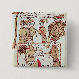 Surveyor with his Workers 15 Cm Square Badge