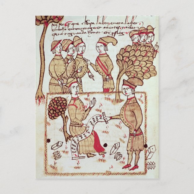 Surveyor with his Workers Postcard (Front)