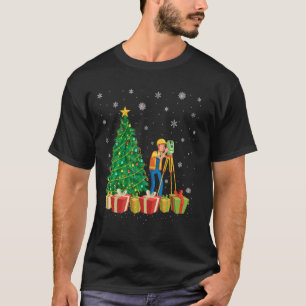 Surveyor Xmas Tree Lighting Santa Hat Surveyor Chr T-Shirt