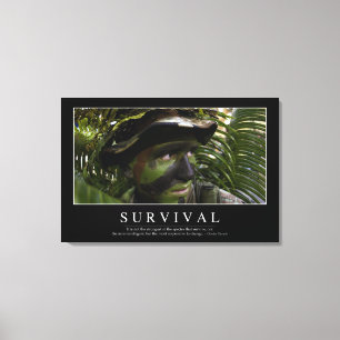 Survival: Inspirational Quote 2 Canvas Print