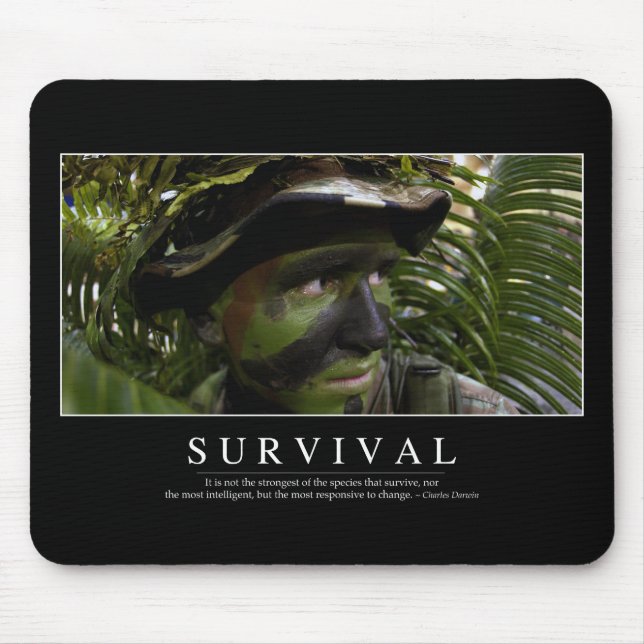 Survival: Inspirational Quote 2 Mouse Mat (Front)